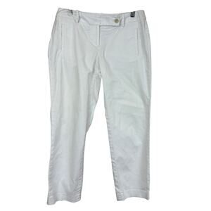 Ann Taylor Loft White Cotton Blend Pants 4